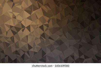 Dark Black vector shining triangular pattern. Geometric illustration in Origami style with gradient. Completely new design for your business.