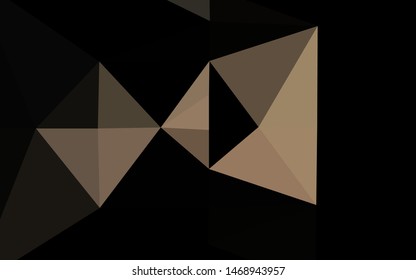 Dark Black vector shining triangular template. Colorful illustration in Origami style with gradient.  Polygonal design for your web site.