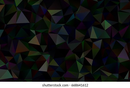Dark Black vector shining triangular background. An elegant bright illustration with gradient. Brand-new design for your business.