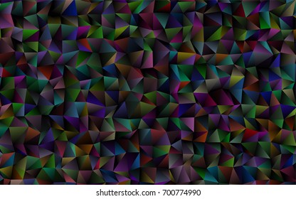 Dark Black vector shining triangular template. Shining illustration, which consist of triangles. The elegant pattern can be used as part of a brand book.