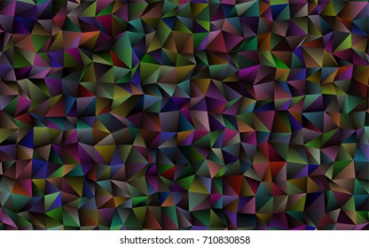 Dark Black vector shining triangular pattern. Creative geometric illustration in Origami style with gradient. The template can be used as a background for cell phones.