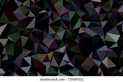Dark Black vector shining triangular template. Colorful illustration in abstract style with gradient. Brand-new design for your business.