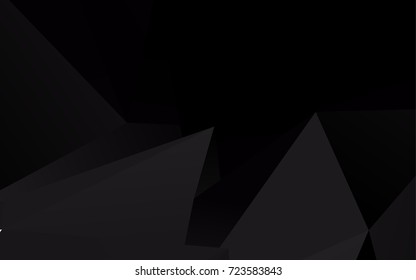 Dark Black vector shining triangular background. Glitter abstract illustration with an elegant design. The polygonal design can be used for your web site.