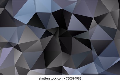 Dark Black vector shining triangular pattern. Shining colored illustration in a brand-new style. The template can be used as a background for cell phones.