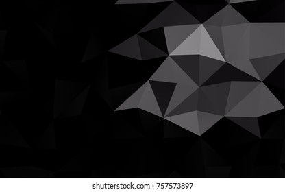 Dark Black vector shining triangular background. Shining illustration, which consist of triangles. A completely new template for your business design.
