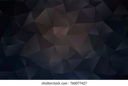 Dark Black vector shining triangular background. A completely new color illustration in a vague style. The best triangular design for your business.