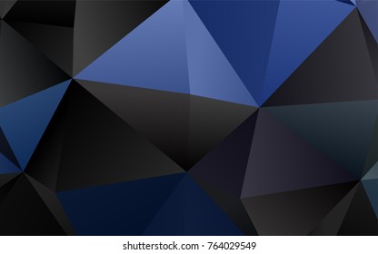 Dark Black vector shining triangular template. A completely new color illustration in a vague style. The completely new template can be used for your brand book.