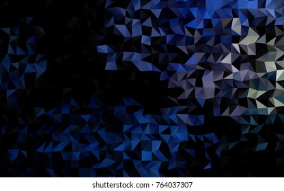 Dark Black vector shining triangular template. Colorful abstract illustration with gradient. The elegant pattern can be used as part of a brand book.
