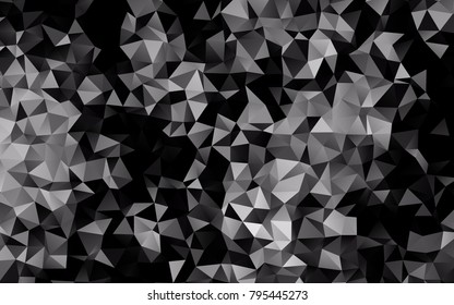 Dark Black vector shining triangular template. A sample with polygonal shapes. The elegant pattern can be used as part of a brand book.