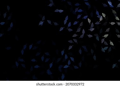 Textura de dibujo vectorial negro oscuro. Ilustración creativa en estilo simple con hojas. Diseño completamente nuevo para su negocio.