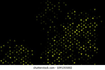 Dark Black vector of small triangles on white background. Illustration of abstract texture of triangles. Pattern design for banner, poster, cover.