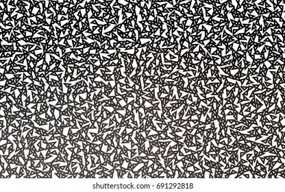 Dark Black vector of small triangles on white background. Illustration of abstract texture of triangles. Pattern design for banner, poster, cover.