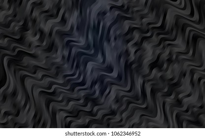 Dark Black vector template with abstract lines. Shining crooked illustration in marble style. A new texture for your  ad, booklets, leaflets.