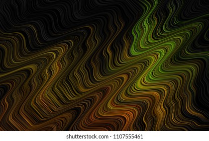 Dark Black vector template with abstract lines. Creative illustration in halftone marble style with gradient. The best blurred design for your business.