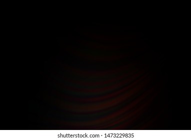 Dark Black vector template with abstract lines. Blurred geometric sample with gradient bubbles.  New composition for your brand book.