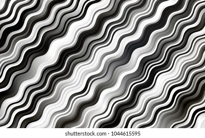 Dark Black vector template with bent lines. Shining crooked illustration in marble style. The elegant pattern for brand book.