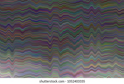 Dark Black vector template with bent lines. Creative geometric illustration in marble style with gradient. A completely new template for your business design.