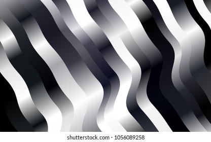 Dark Black vector template with bent lines. A sample with blurred bubble shapes. Pattern for your business design.
