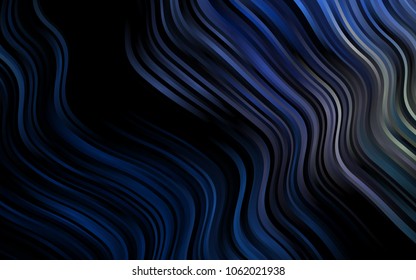 Dark Black vector template with bent ribbons. A completely new color illustration in marble style. New composition for your brand book.