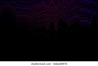 Dark Black vector template with bent ribbons. An elegant bright illustration with gradient. Pattern for your business design.