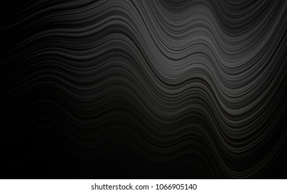 Dark Black vector template with bent ribbons. Creative illustration in halftone marble style with gradient. Brand-new design for your ads, poster, banner.