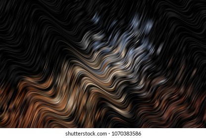 Dark Black vector template with bent lines. A completely new color illustration in marble style. Pattern for your business design.