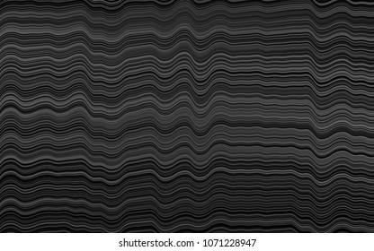 Dark Black vector template with bent ribbons. An elegant bright illustration with gradient. A completely new template for your business design.