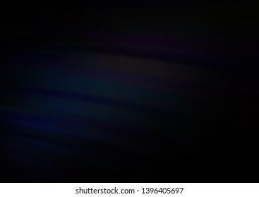 Dark Black vector template with bent lines. A sample with blurred bubble shapes. Pattern for your business design.