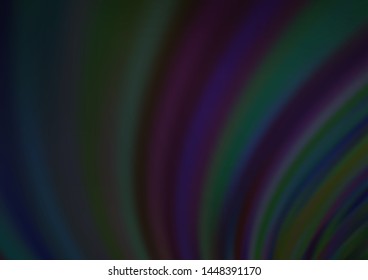 Dark Black vector template with bent lines. Shining crooked illustration in marble style. New composition for your brand book.