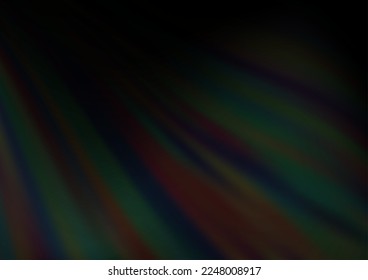 Dark Black vector template with bent ribbons. A sample with blurred bubble shapes. Brand new design for your ads, poster, banner.