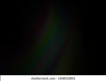 Dark Black vector template with bubble shapes. Colorful abstract illustration with gradient lines. Pattern for your business design.