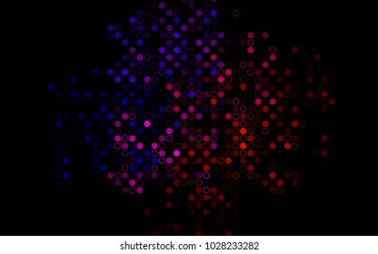 Dark Black vector  template with circles. Blurred decorative design in abstract style with bubbles. The pattern can be used for aqua ad, booklets.