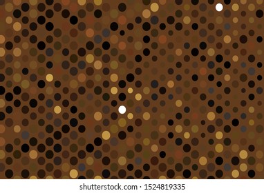 Dark Black vector template with circles. Beautiful colored illustration with blurred circles in nature style. Design for business adverts.