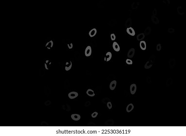 Dark Black vector template with circles. Blurred bubbles on abstract background with colorful gradient. Completely new template for your brand book.