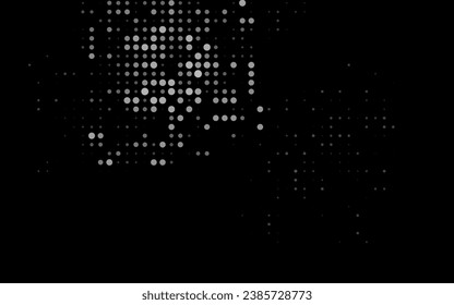 Dark Black vector template with circles. Blurred decorative design in abstract style with bubbles. Pattern of water, rain drops.