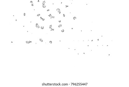 Dark Black vector template with Euro, Dollar, Yen. Blurred design in with symbols of EUR, USD, JPY. The pattern can be used for ad, booklets, leaflets of banks.
