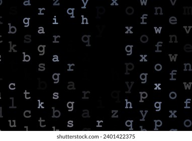Dark black vector template with isolated letters. Colored alphabet signs with gradient on white background. Template can be used as a background for ads of typography.