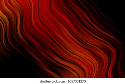 Dark Black vector template with lava shapes. Glitter abstract illustration with wry lines. Marble style for your business design.