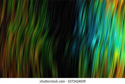 Dark Black vector template with lava shapes. Modern gradient abstract illustration with bandy lines. The template for cell phone backgrounds.