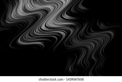 Dark Black vector template with lava shapes. Creative geometric illustration in marble style with gradient. A completely new template for your business design.