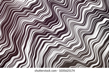 Dark Black vector template with lines, ovals. Creative illustration in halftone marble style with gradient. Brand-new design for your ads, poster, banner.