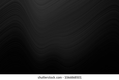 Dark Black vector template with lines, ovals. A vague circumflex abstract illustration with gradient. Marble style for your business design.