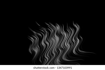 Dark Black vector template with lines, ovals. Colorful abstract illustration with gradient lines. The best blurred design for your business.