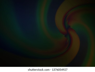 Dark Black vector template with lines, ovals. Creative illustration in halftone marble style with gradient. New composition for your brand book.