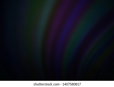 Dark Black vector template with lines, ovals. Modern gradient abstract illustration with bandy lines. A new texture for your  ad, booklets, leaflets.