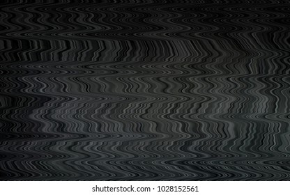Dark Black vector template with liquid shapes. An elegant bright illustration with gradient. Textured wave pattern for backgrounds.