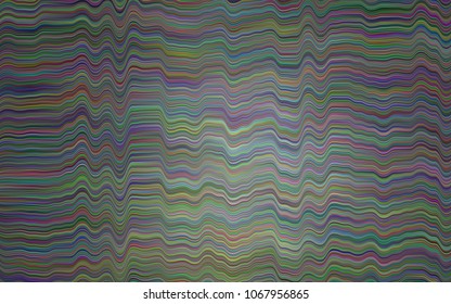 Dark Black vector template with liquid shapes. A vague circumflex abstract illustration with gradient. The elegant pattern for brand book.
