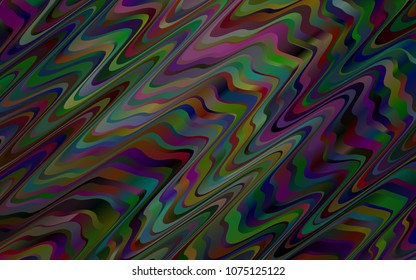 Dark Black vector template with liquid shapes. Glitter abstract illustration with wry lines. A completely new marble design for your business.