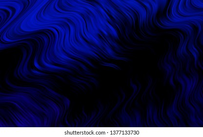 Dark Black vector template with liquid shapes. Colorful abstract illustration with gradient lines. Marble design for your web site.