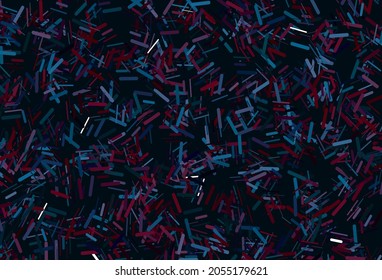 Dark black vector template with repeated sticks. Modern geometrical abstract illustration with staves. Pattern for ads, posters, banners.